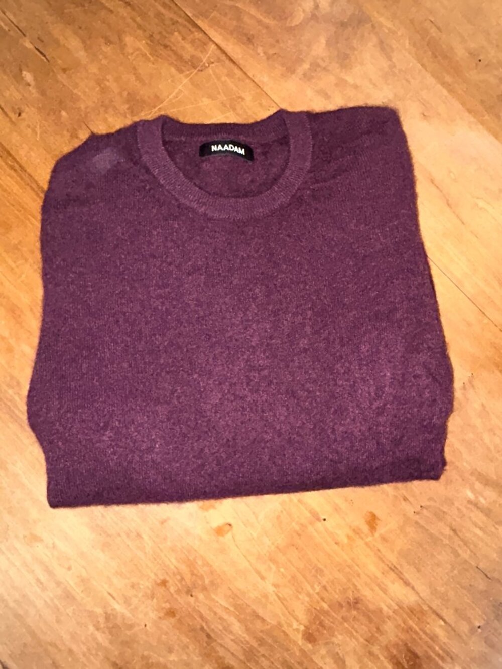 NAADAM Cashmere Crewneck Sweater, Plum, Ladies Large